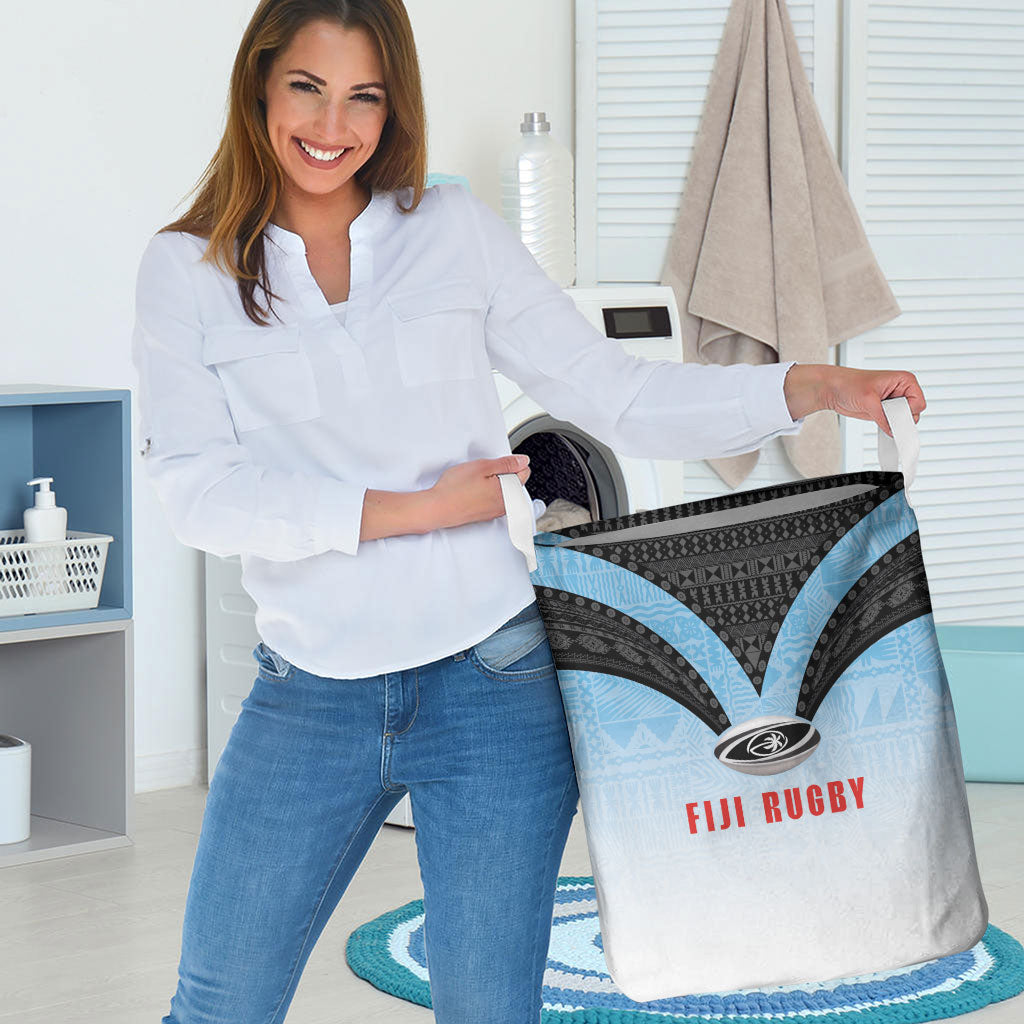 Fijian Rugby Laundry Basket Tapa Pattern Retro Sporty Style LT03 - Polynesian Pride