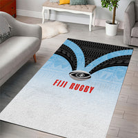 Fijian Rugby Area Rug Tapa Pattern Retro Sporty Style LT03 - Polynesian Pride