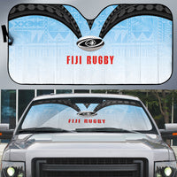 Fijian Rugby Auto Sun Shade Tapa Pattern Retro Sporty Style LT03 White - Polynesian Pride
