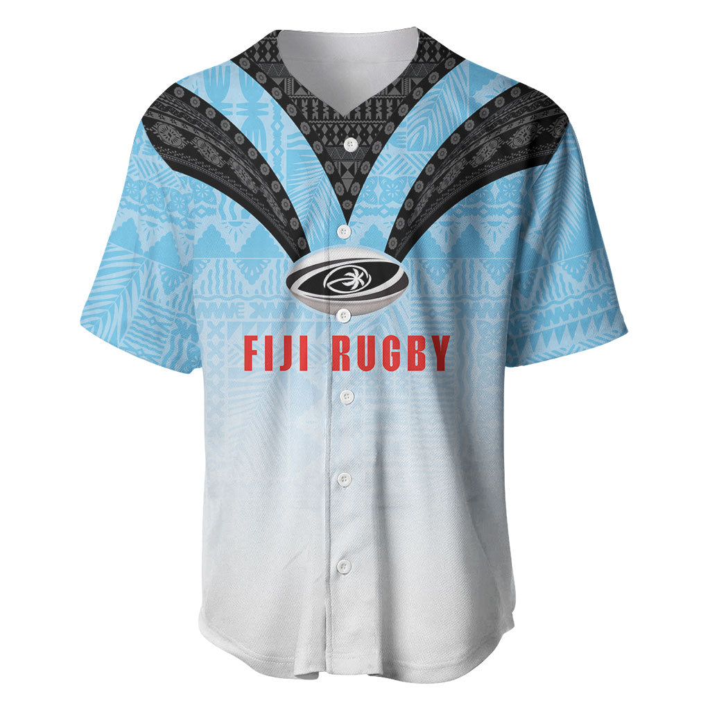 Custom Fijian Rugby Baseball Jersey Tapa Pattern Retro Sporty Style LT03 White - Polynesian Pride