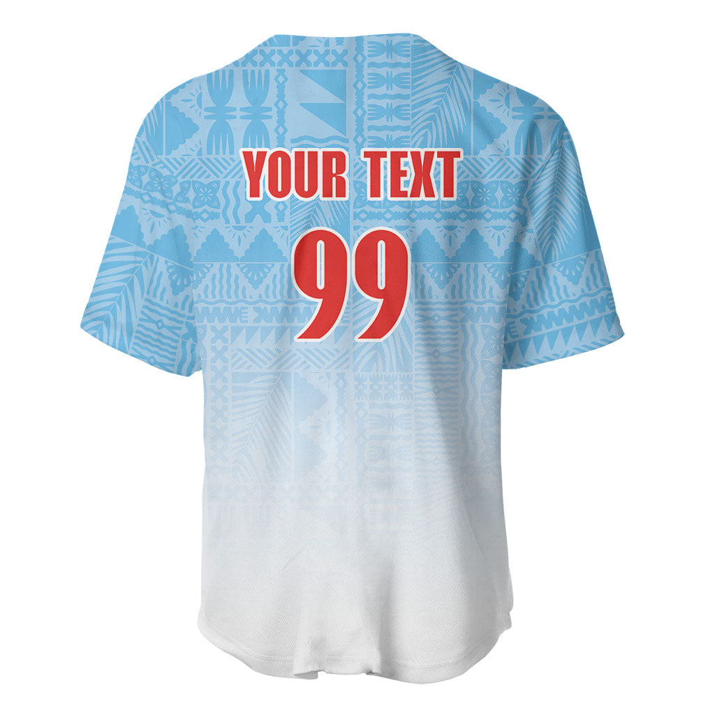 Custom Fijian Rugby Baseball Jersey Tapa Pattern Retro Sporty Style LT03 - Polynesian Pride