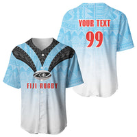 Custom Fijian Rugby Baseball Jersey Tapa Pattern Retro Sporty Style LT03 - Polynesian Pride
