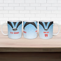 Custom Fijian Rugby Ceramic Mug Tapa Pattern Retro Sporty Style LT03 - Polynesian Pride