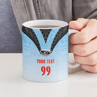 Custom Fijian Rugby Ceramic Mug Tapa Pattern Retro Sporty Style LT03 - Polynesian Pride