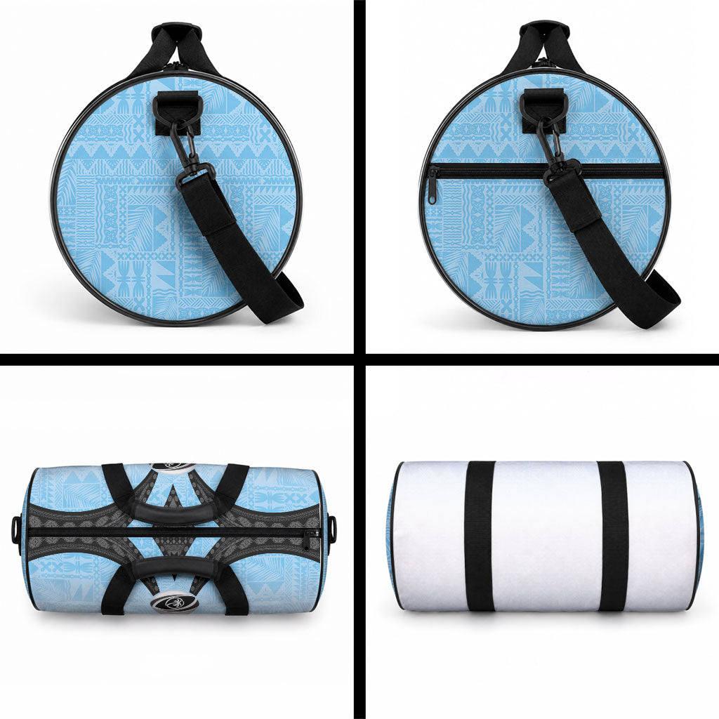Fijian Rugby Duffle Bag Tapa Pattern Retro Sporty Style LT03 - Polynesian Pride