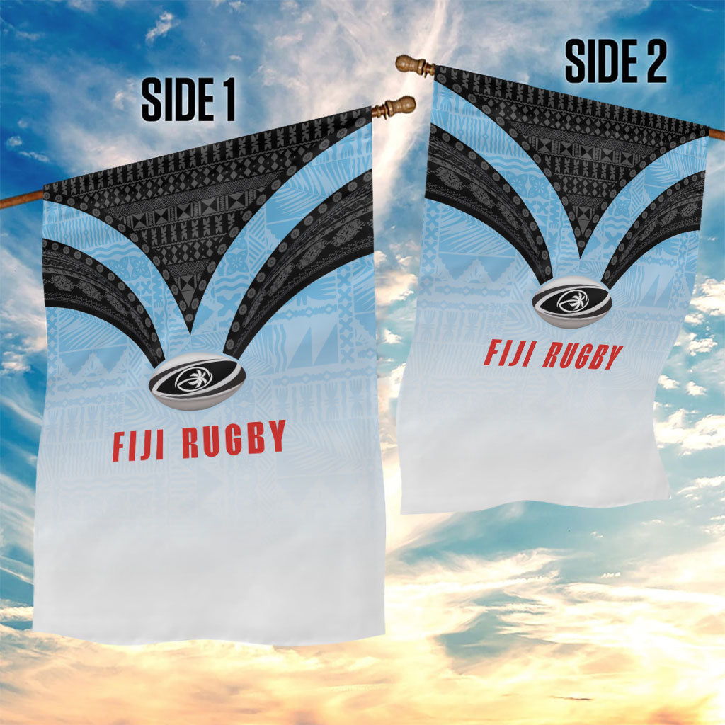 Fijian Rugby Garden Flag Tapa Pattern Retro Sporty Style LT03 - Polynesian Pride