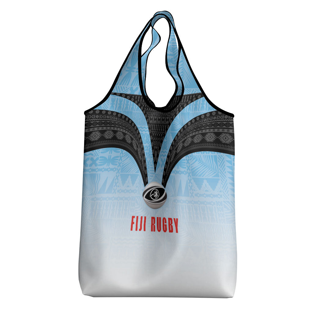 Fijian Rugby Grocery Bag Tapa Pattern Retro Sporty Style LT03 - Polynesian Pride