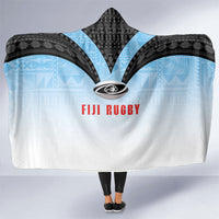 Fijian Rugby Hooded Blanket Tapa Pattern Retro Sporty Style LT03 One Size White - Polynesian Pride