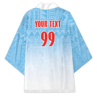 Custom Fijian Rugby Kimono Tapa Pattern Retro Sporty Style LT03 - Polynesian Pride