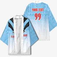 Custom Fijian Rugby Kimono Tapa Pattern Retro Sporty Style LT03 - Polynesian Pride
