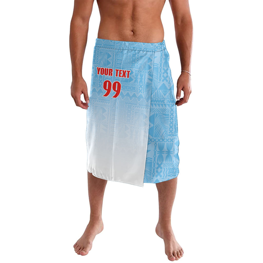 Custom Fijian Rugby Lavalava Tapa Pattern Retro Sporty Style LT03 White - Polynesian Pride