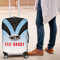 Fijian Rugby Luggage Cover Tapa Pattern Retro Sporty Style LT03 White - Polynesian Pride
