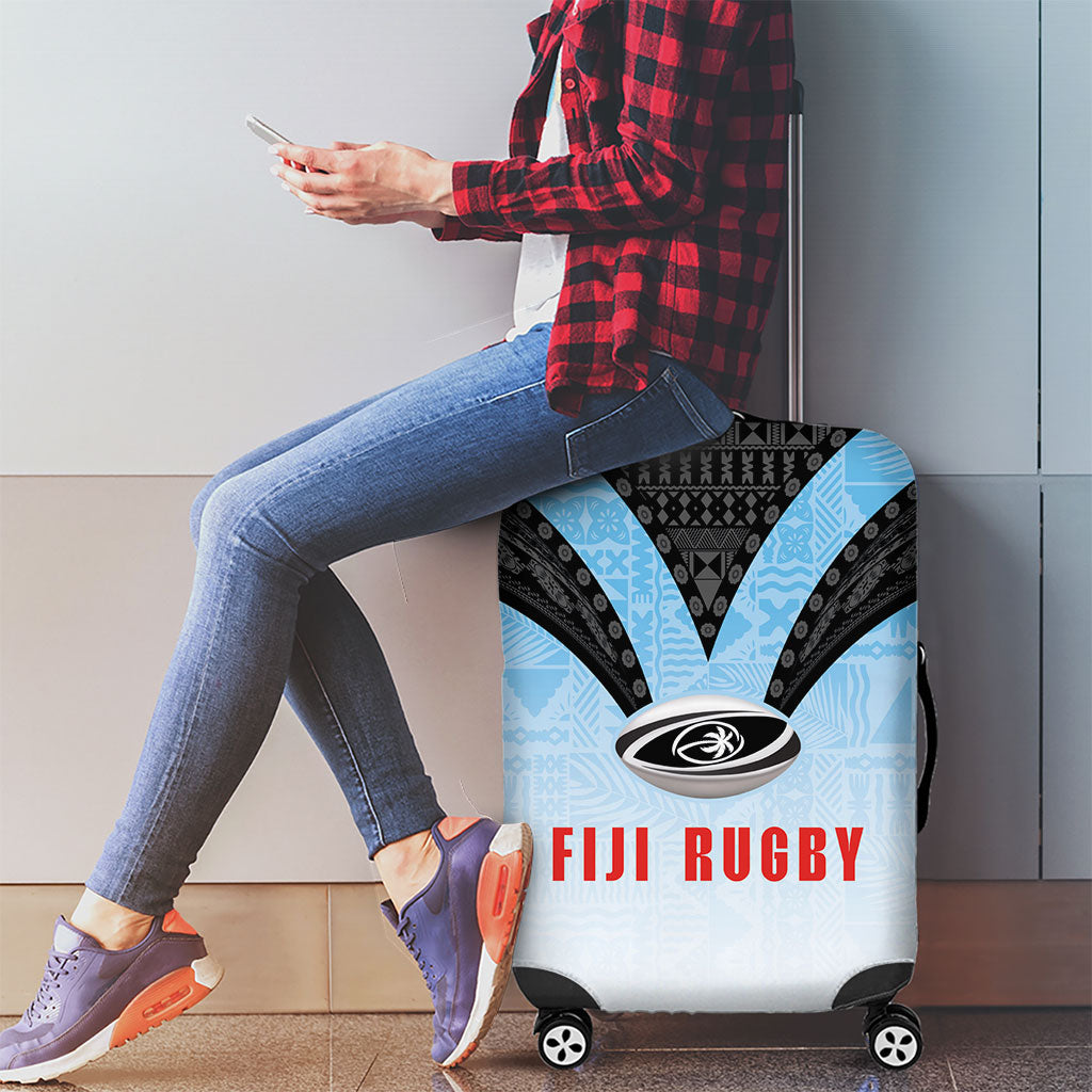 Fijian Rugby Luggage Cover Tapa Pattern Retro Sporty Style LT03 - Polynesian Pride