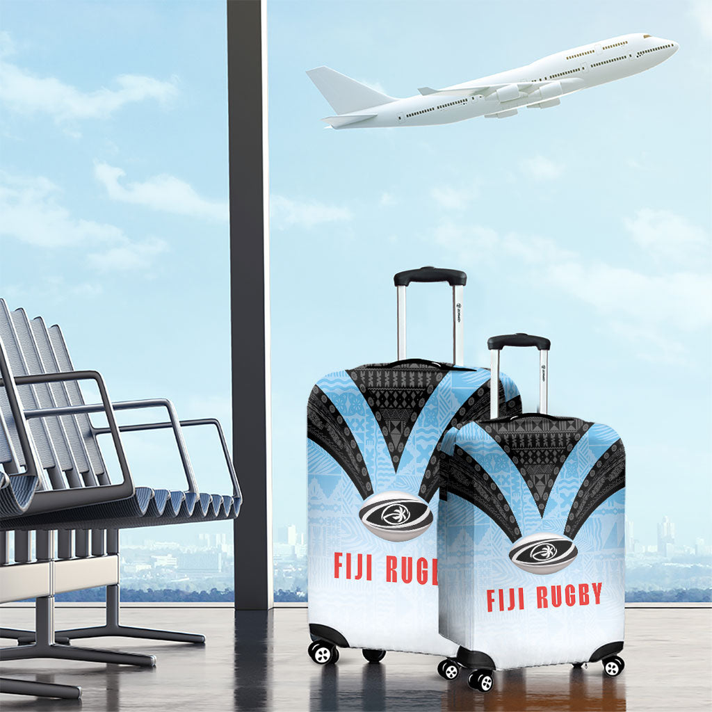 Fijian Rugby Luggage Cover Tapa Pattern Retro Sporty Style LT03 - Polynesian Pride
