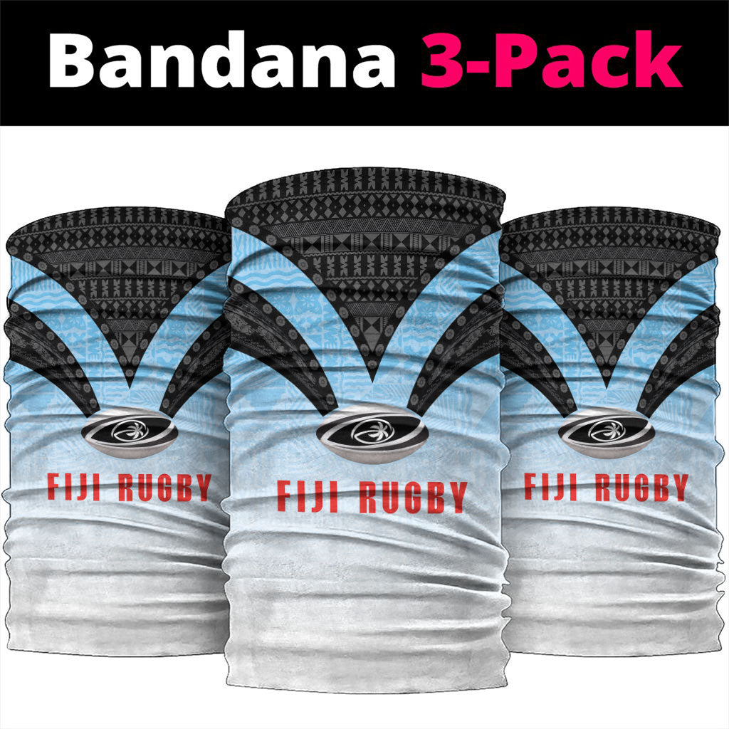 Fijian Rugby Neck Gaiter Tapa Pattern Retro Sporty Style LT03 package One Size: 25*50cm White - Polynesian Pride