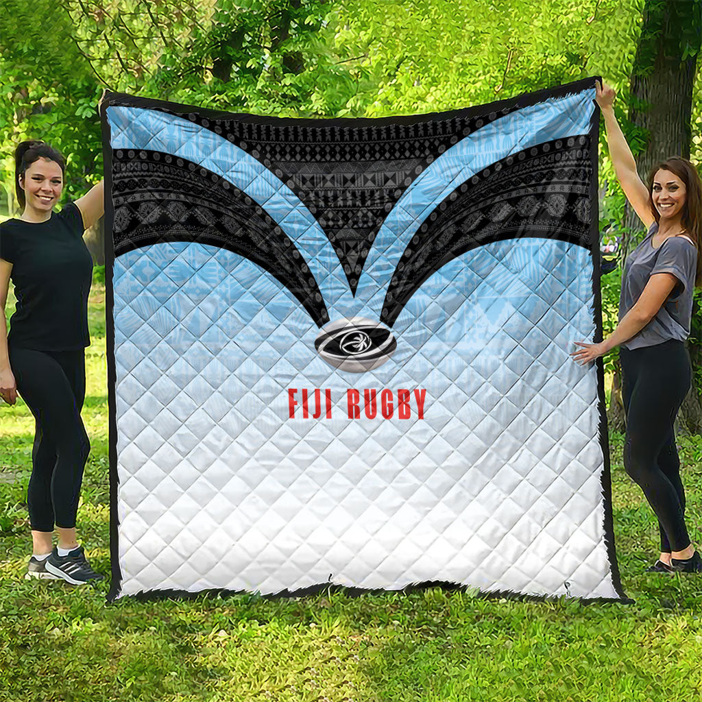 Fijian Rugby Quilt Tapa Pattern Retro Sporty Style LT03 - Polynesian Pride