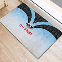 Fijian Rugby Rubber Doormat Tapa Pattern Retro Sporty Style LT03 - Polynesian Pride
