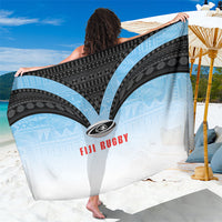 Fijian Rugby Sarong Tapa Pattern Retro Sporty Style LT03 One Size 44 x 66 inches White - Polynesian Pride