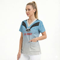 Custom Fijian Rugby Scrub Top Tapa Pattern Retro Sporty Style LT03 - Polynesian Pride
