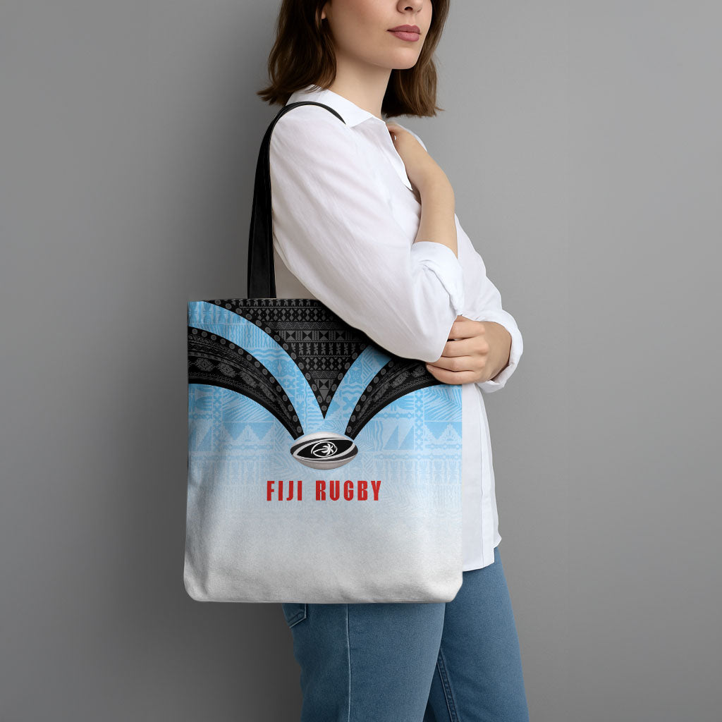 Fijian Rugby Tote Bag Tapa Pattern Retro Sporty Style LT03 - Polynesian Pride