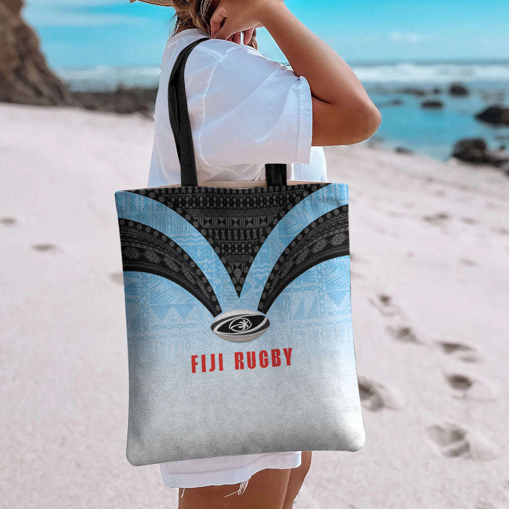 Fijian Rugby Tote Bag Tapa Pattern Retro Sporty Style LT03 - Polynesian Pride