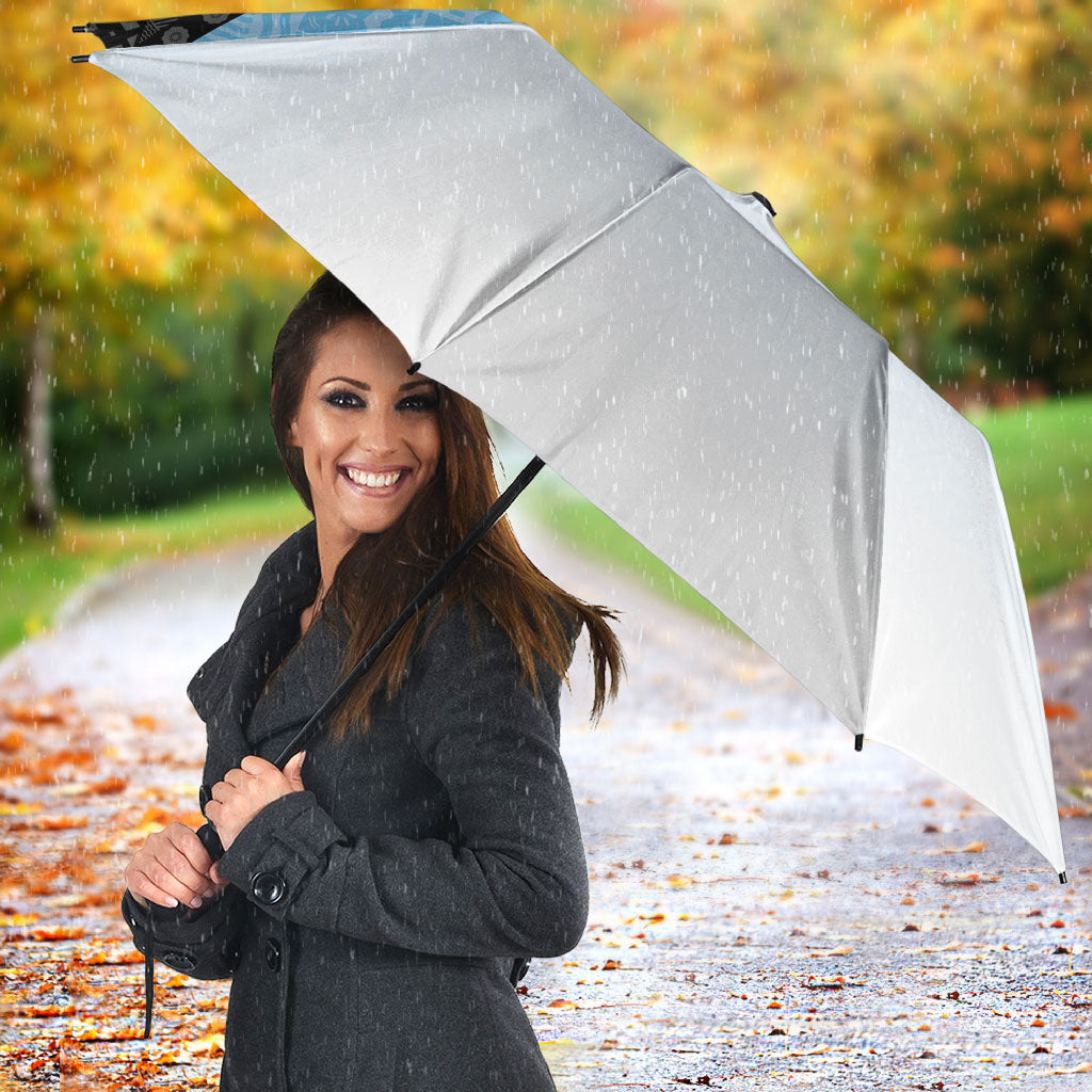 Fijian Rugby Umbrella Tapa Pattern Retro Sporty Style LT03 - Polynesian Pride