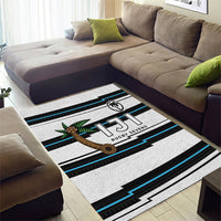 Fijian Rugby Sevens Area Rug Masi Tapa Pattern Stripes Sporty Style LT03 - Polynesian Pride