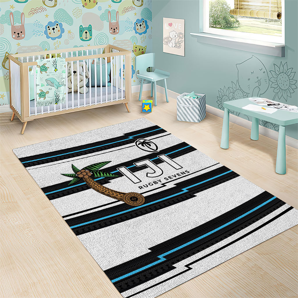 Fijian Rugby Sevens Area Rug Masi Tapa Pattern Stripes Sporty Style LT03 - Polynesian Pride