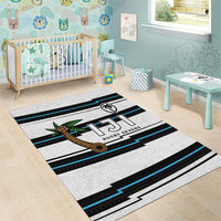 Fijian Rugby Sevens Area Rug Masi Tapa Pattern Stripes Sporty Style LT03 - Polynesian Pride