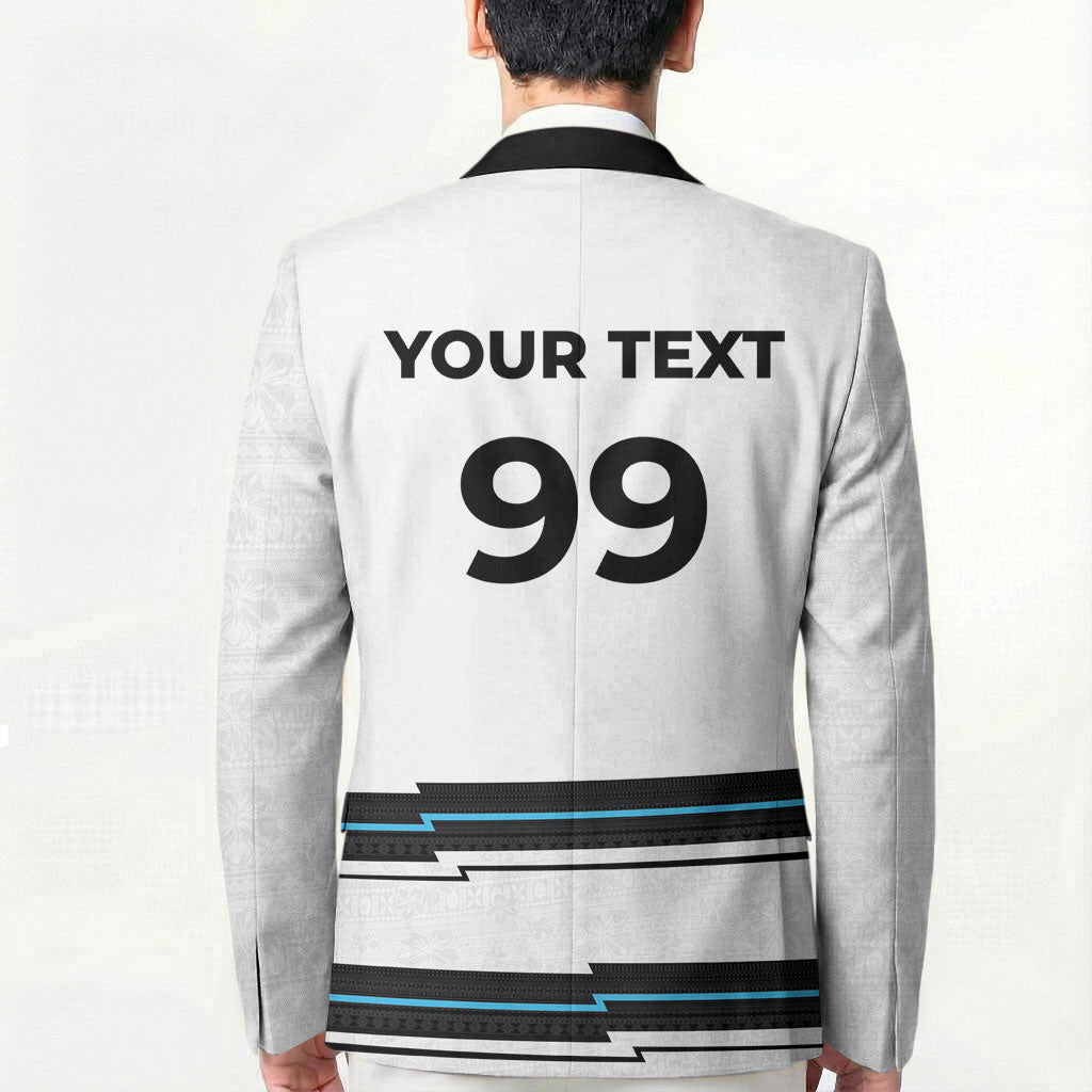 Custom Fijian Rugby Sevens Blazer Masi Tapa Pattern Stripes Sporty Style LT03 - Polynesian Pride
