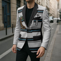 Custom Fijian Rugby Sevens Blazer Masi Tapa Pattern Stripes Sporty Style LT03 - Polynesian Pride