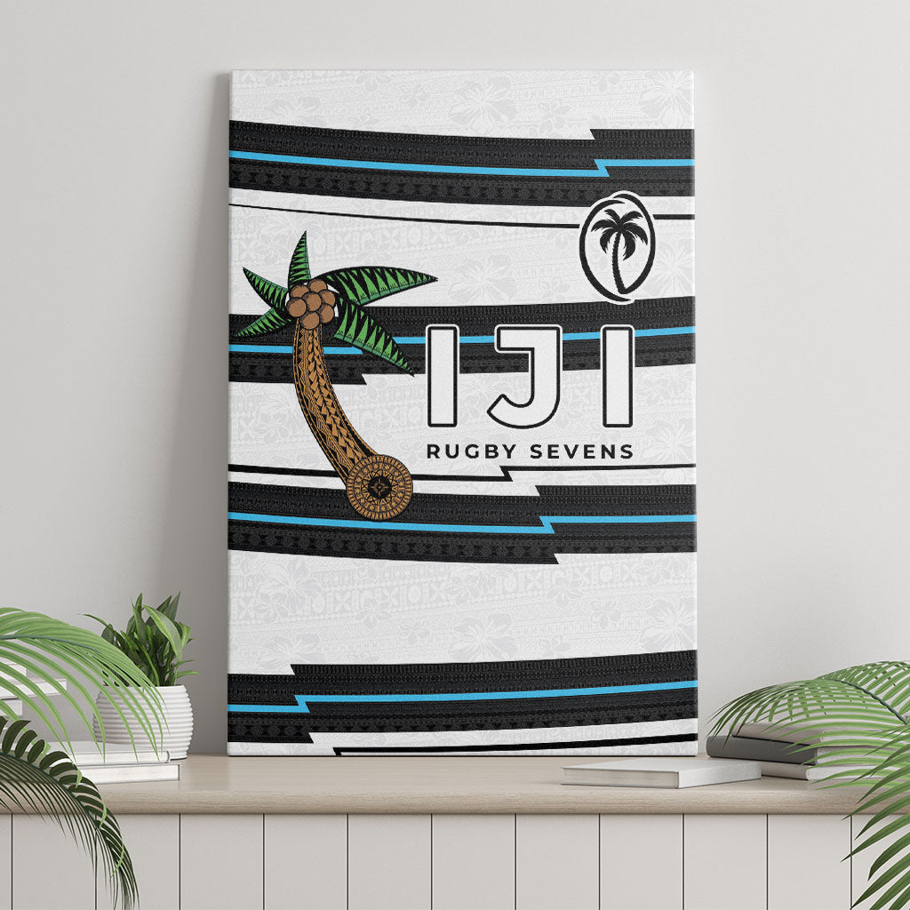 Fijian Rugby Sevens Canvas Wall Art Masi Tapa Pattern Stripes Sporty Style LT03 - Polynesian Pride