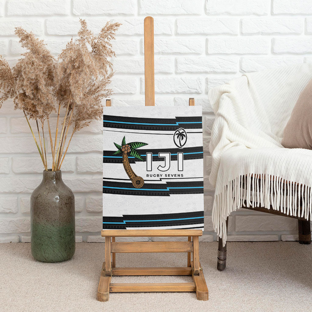 Fijian Rugby Sevens Canvas Wall Art Masi Tapa Pattern Stripes Sporty Style LT03 - Polynesian Pride