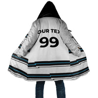 Custom Fijian Rugby Sevens Cloak Masi Tapa Pattern Stripes Sporty Style LT03 Unisex White - Polynesian Pride