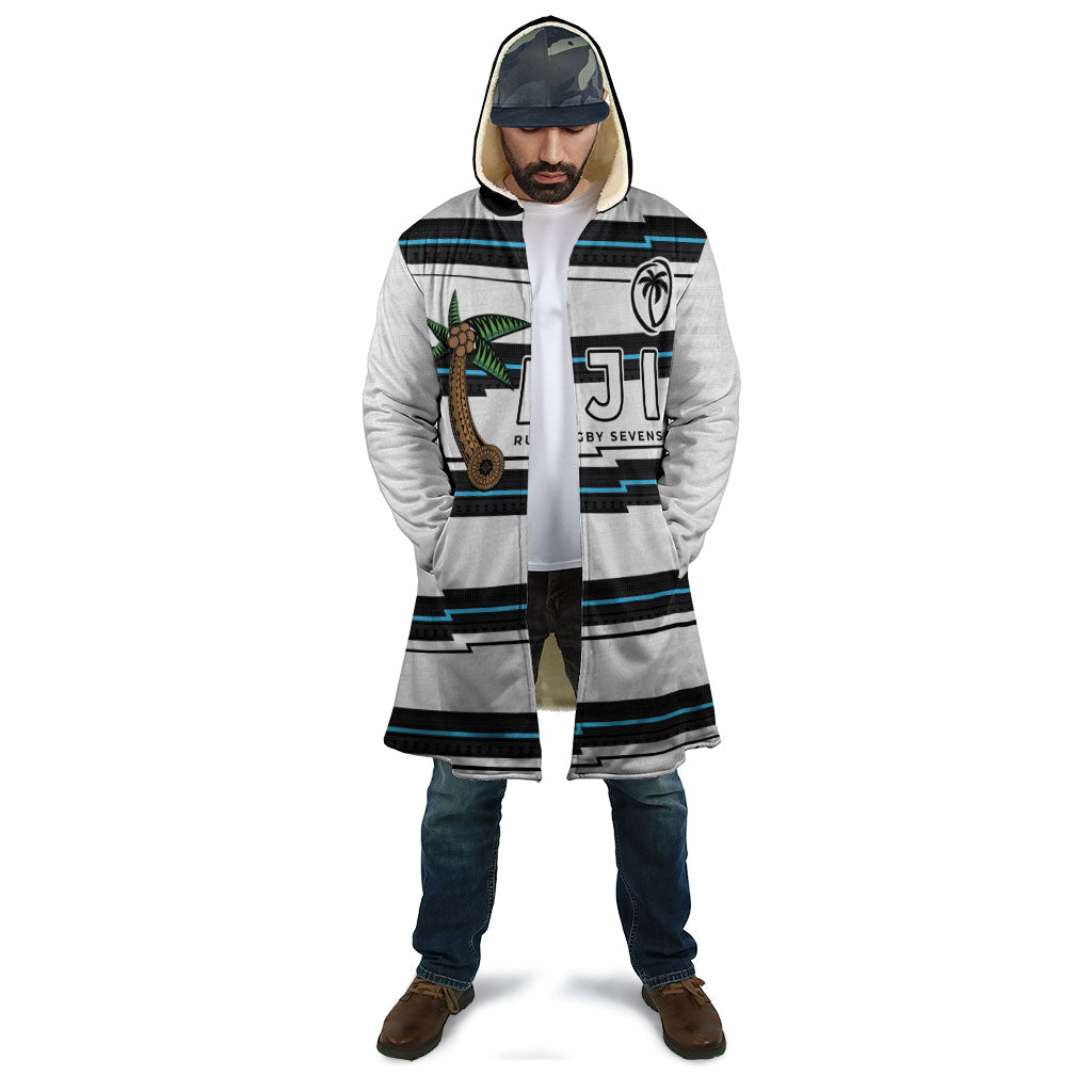 Custom Fijian Rugby Sevens Cloak Masi Tapa Pattern Stripes Sporty Style LT03 - Polynesian Pride