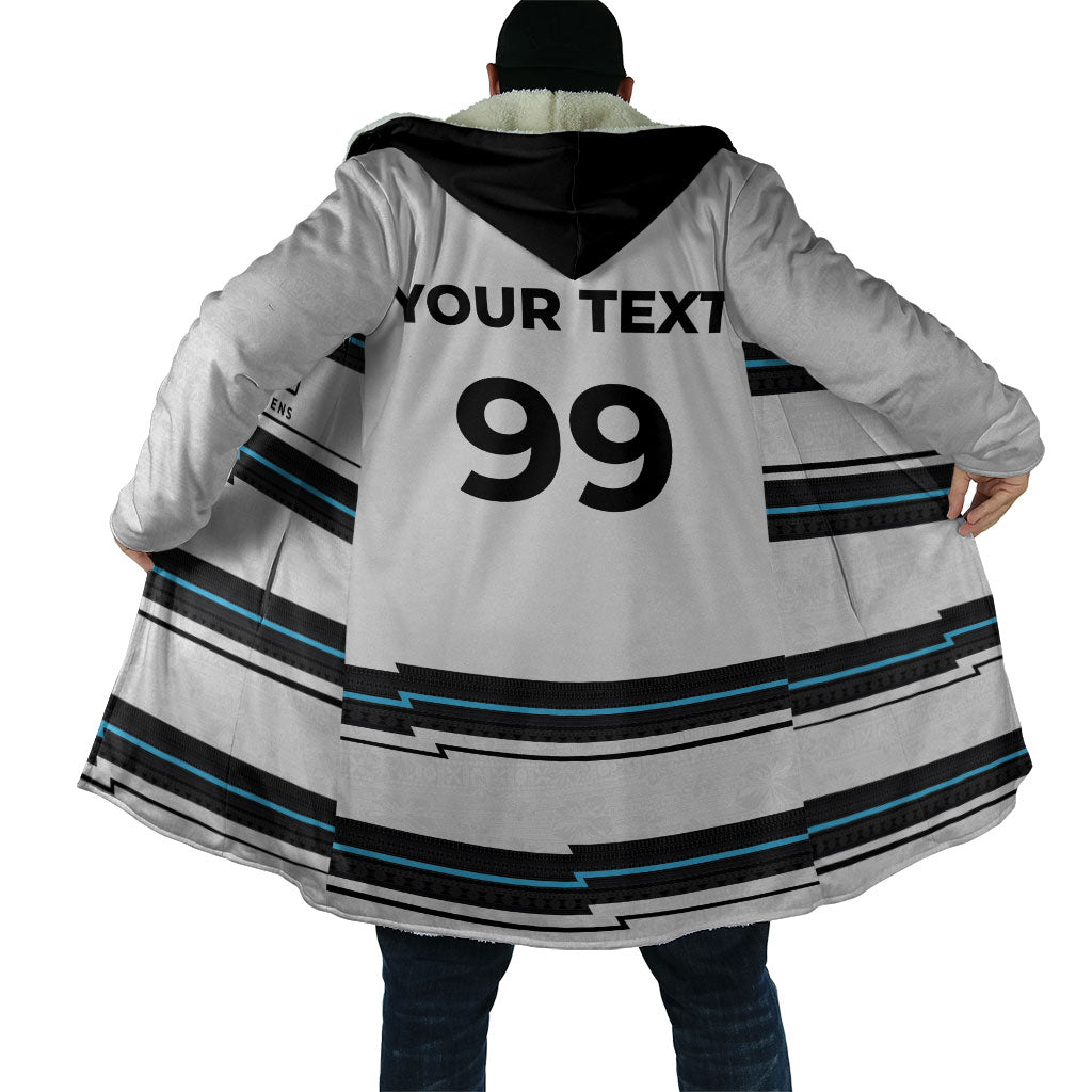Custom Fijian Rugby Sevens Cloak Masi Tapa Pattern Stripes Sporty Style LT03 - Polynesian Pride