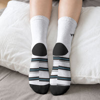 Custom Fijian Rugby Sevens Crew Socks Masi Tapa Pattern Stripes Sporty Style LT03 - Polynesian Pride