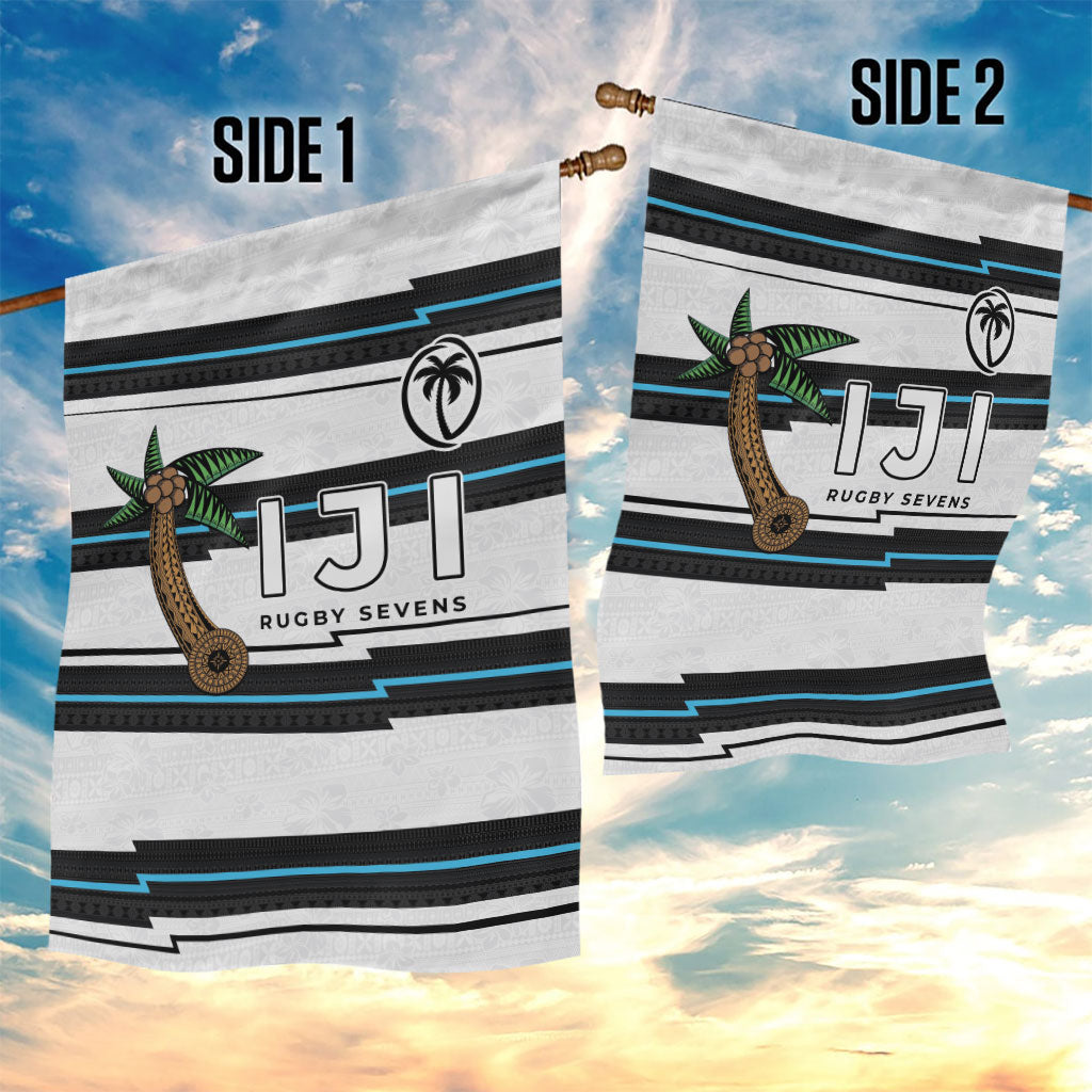 Fijian Rugby Sevens Garden Flag Masi Tapa Pattern Stripes Sporty Style LT03 - Polynesian Pride