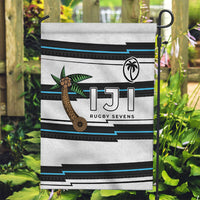 Fijian Rugby Sevens Garden Flag Masi Tapa Pattern Stripes Sporty Style LT03 Garden Flag White - Polynesian Pride