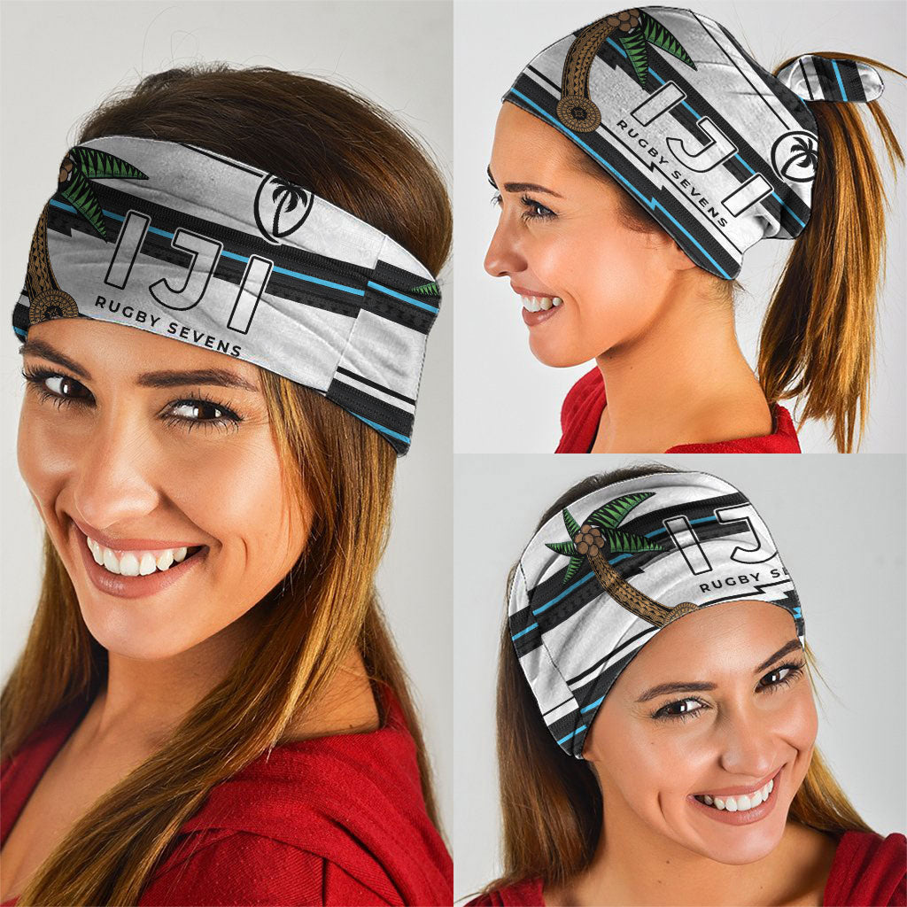 Fijian Rugby Sevens Neck Gaiter Masi Tapa Pattern Stripes Sporty Style LT03 - Polynesian Pride