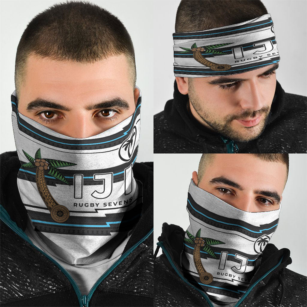 Fijian Rugby Sevens Neck Gaiter Masi Tapa Pattern Stripes Sporty Style LT03 - Polynesian Pride