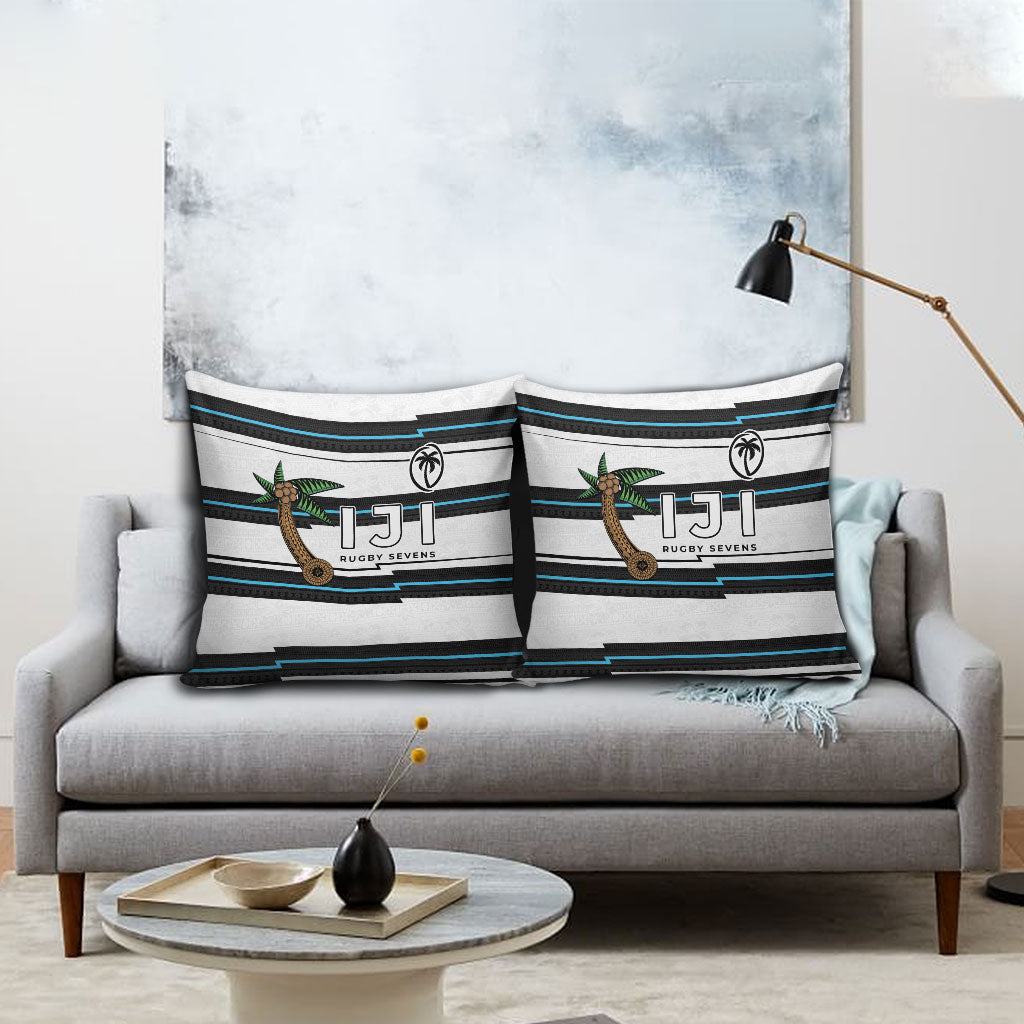 Fijian Rugby Sevens Pillow Cover Masi Tapa Pattern Stripes Sporty Style LT03 - Polynesian Pride