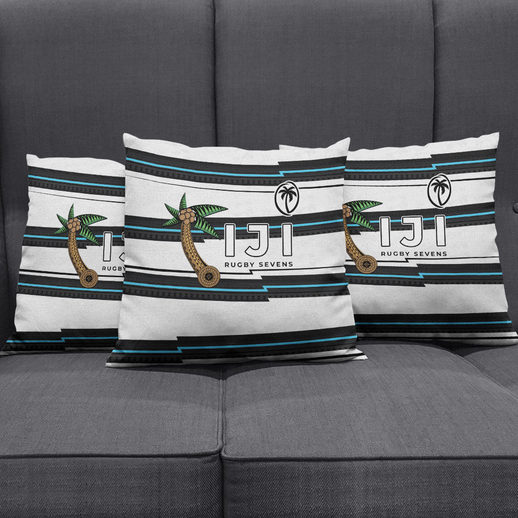 Fijian Rugby Sevens Pillow Cover Masi Tapa Pattern Stripes Sporty Style LT03 - Polynesian Pride