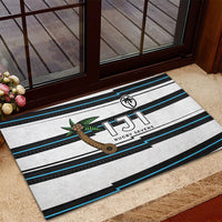 Fijian Rugby Sevens Rubber Doormat Masi Tapa Pattern Stripes Sporty Style LT03 - Polynesian Pride