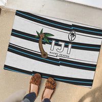 Fijian Rugby Sevens Rubber Doormat Masi Tapa Pattern Stripes Sporty Style LT03 - Polynesian Pride