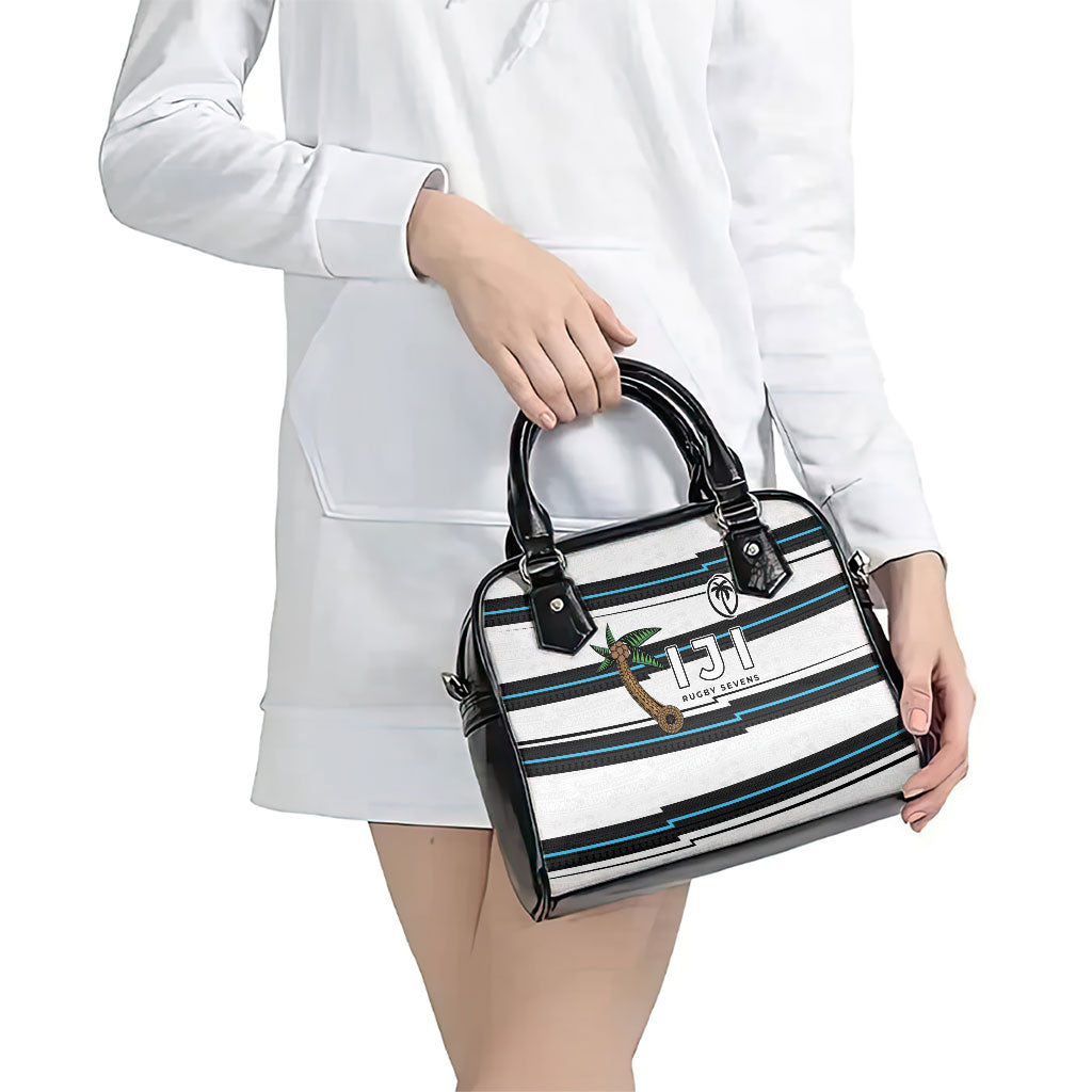 Fijian Rugby Sevens Shoulder Handbag Masi Tapa Pattern Stripes Sporty Style LT03 - Polynesian Pride