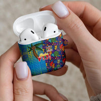 Fijian Coral Reef AirPods Case with Traditional Tapa Pattern Split Style LT03 - Polynesian Pride