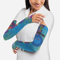 Personalised Fijian Coral Reef Arm Sleeves with Traditional Tapa Pattern Split Style LT03 - Polynesian Pride