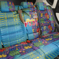 Fijian Coral Reef Back Car Seat Cover with Traditional Tapa Pattern Split Style LT03 - Polynesian Pride