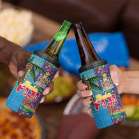 Fijian Coral Reef 4 in 1 Can Cooler Tumbler with Traditional Tapa Pattern Split Style LT03 - Polynesian Pride